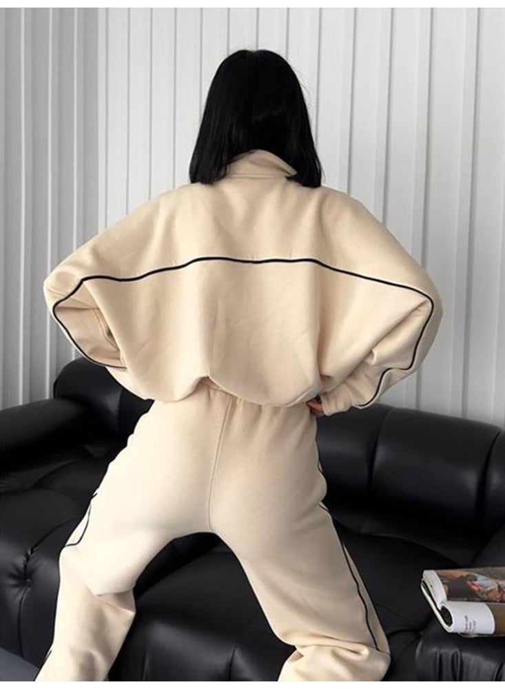 NIBEMINENT Two Piece Sets Pant Set Tracksuit Women Jogger Sweatshirts Autumn Winter Sports Elastic Waist Streetwear Pants Matching Sets - Image 2