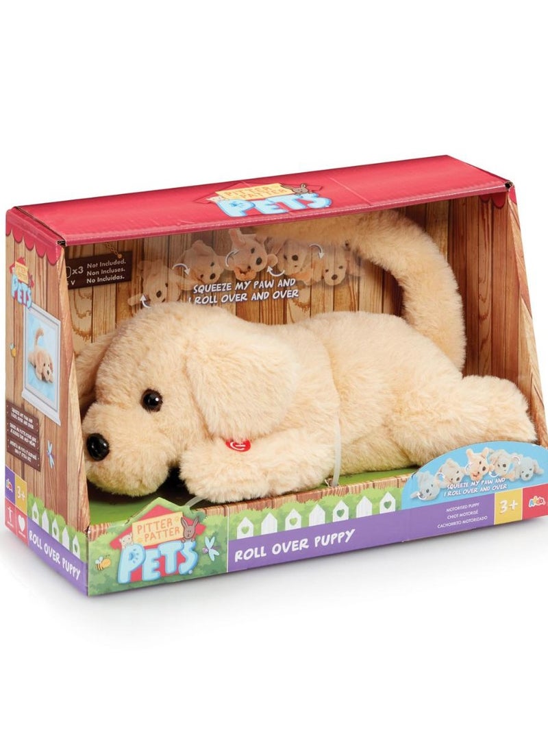 ADDO Pitter Patty Pets Roll Over Puppy, Battery Operated | Can Wag it's Tail and Roll | With Realistic Movements | Soft Toy | Interactive Plush Toy | Snuggling Plush Pet | Gift for Kids and Toddlers - Image 4