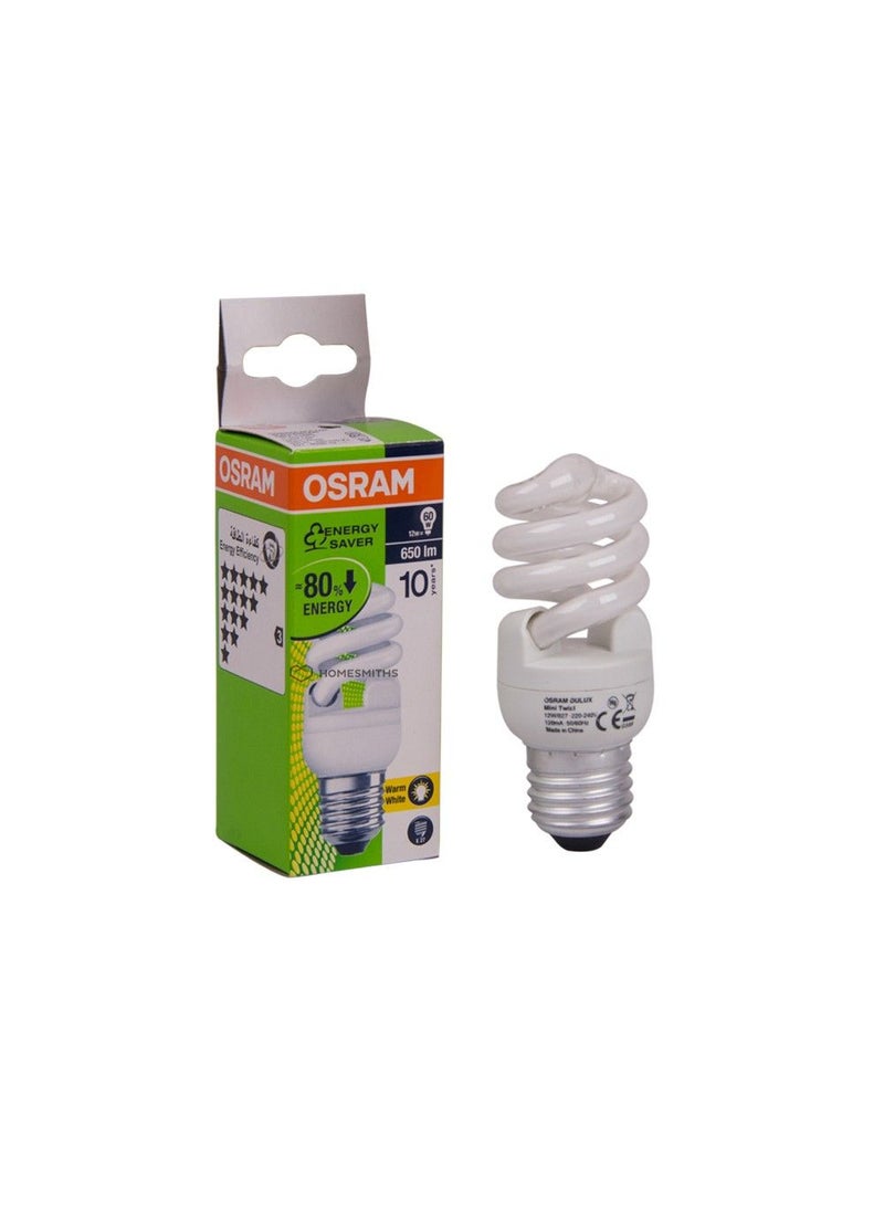 OSRAM Osram Esl Spiral 12Watts E27 Warm White - Image 1