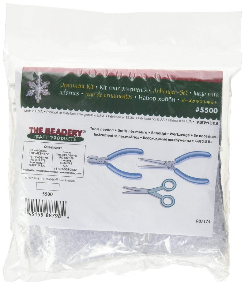 The Beadery Holiday Beaded Ornament Kit, 2-Inch, Mini Snowflakes, Makes 24 Ornaments - Image 2