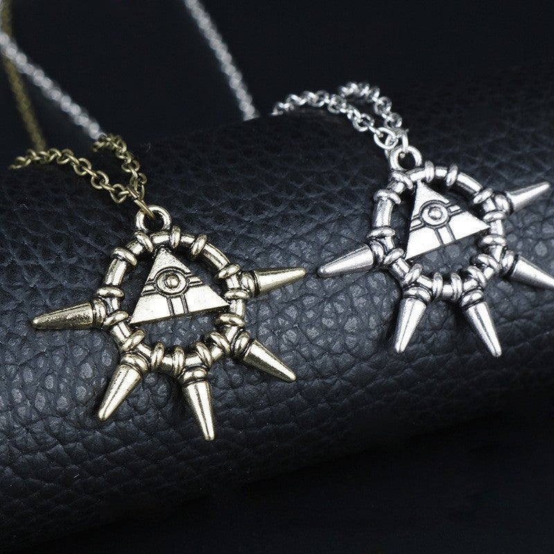 HC Yu-Gi-Oh! Metal Horus Eye Scepter Wisdom Wheel Building Blocks Pyramid Necklace Keychain - Image 5