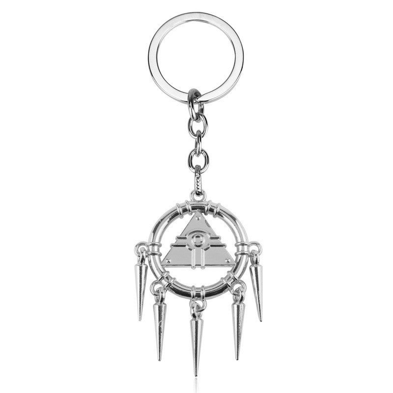 HC Yu-Gi-Oh! Metal Horus Eye Scepter Wisdom Wheel Building Blocks Pyramid Necklace Keychain - Image 1