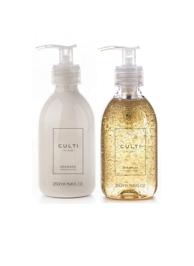 Culti Culti MILANO Aramara Lotion and Soap Bundle (2 Piece Bundle) 250ml Citrus and Woody Scent  - Image 1