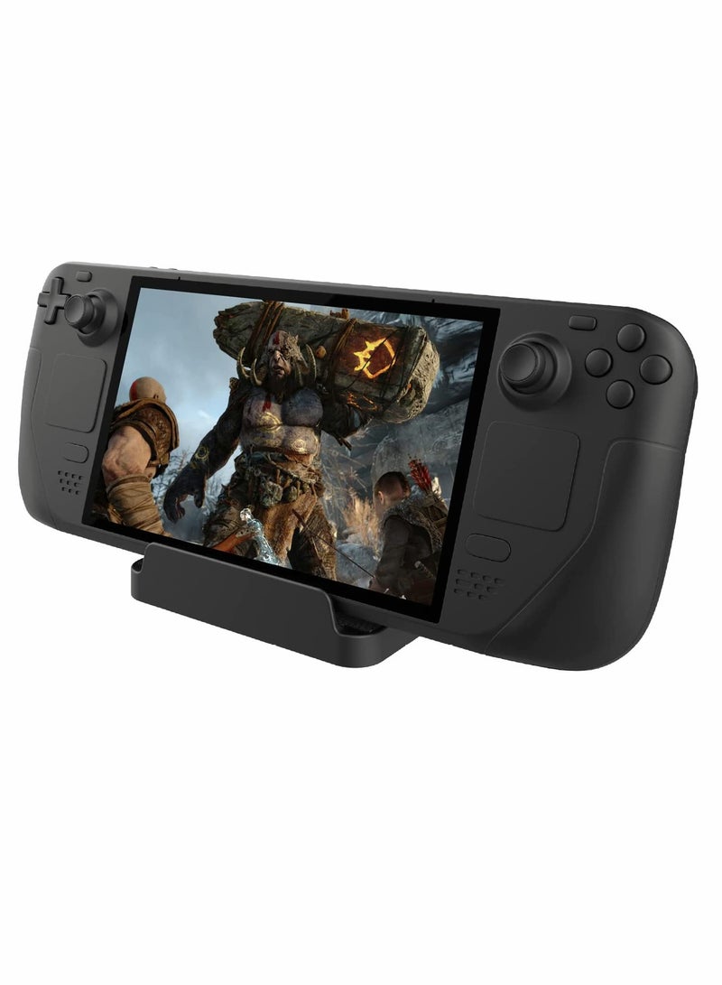 KASTWAVE Stand Base, for Valve Steam Deck, Portable Desk Dock, for Nintendo Switch Compact Non-Slip Holder Accessories - Black - Image 1