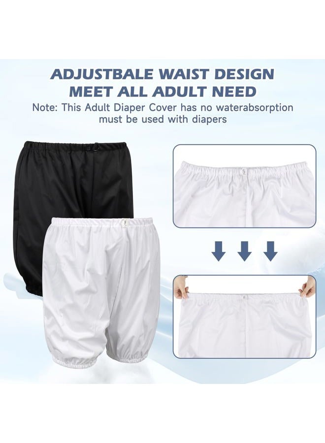 ZINGTERRA 2Pack Adult Diaper Cover for Incontinence Adjustable Waist,Unisex Leak-Protection Pants Over Diapers Waterproof,Washable Adult Incontinence Briefs,Reusable Underwear for Men Women Supplies - Image 3