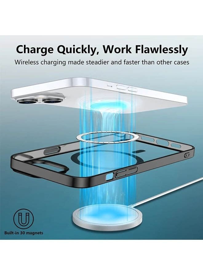 Iphone 15 Plus 6.7 Inch Case  Compatible with MagSafe Case Matte Magnetic Case Cover for iPhone 15 Plus 6.7" Drop Tested Shockproof Phone Case Anti-Scratch Oil&Fingerprint Resistant