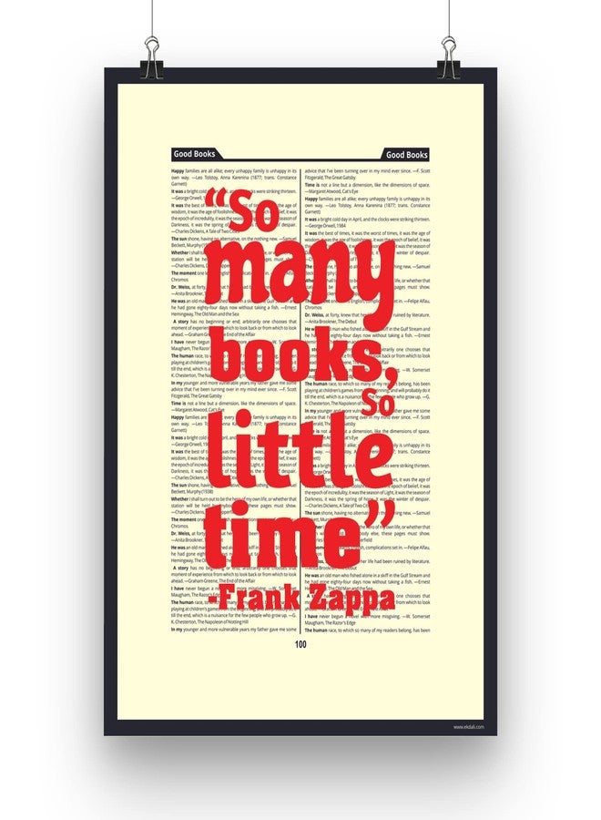 EKDALI Book Lovers Poster- Poster to put in study room - Ideal gift for book lovers - Bookish gifts - Poster size 13 X 19 inches - Image 1