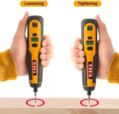 THS 4V Mini Screwdriver Set Electric Screwdriver Cordless Torque Setting LedLight 4V LithiumIon Cordless Screwdriver CSDLI0403 with Battery Charger - Image 2