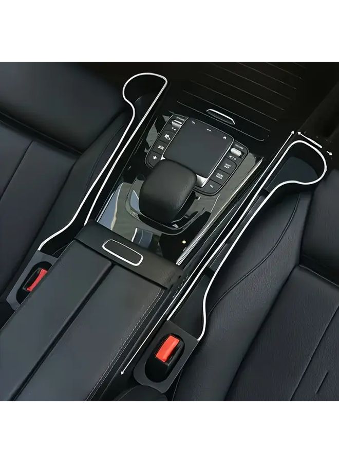 Black Car Storage Box Set With Cup Holders Large Capacity Organizer - Image 4