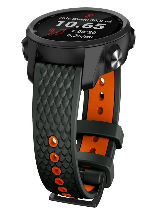 ISABAKE Watch Band for Garmin Forerunner 165/245/645/Vivoactive 6/5/3/Venu Sq, 20mm Quick Release Silicone Replacement Strap - Image 1