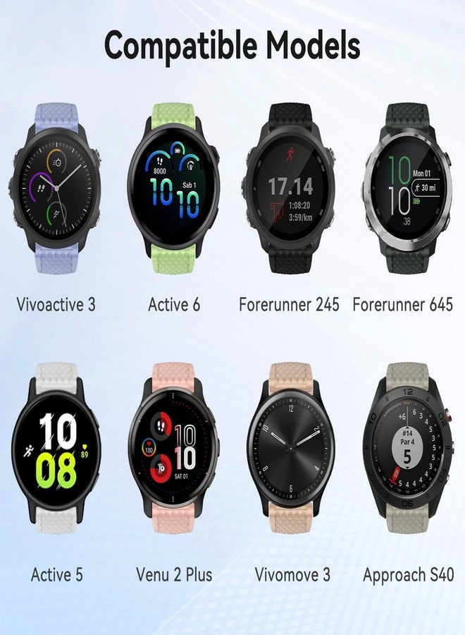 ISABAKE Watch Band for Garmin Forerunner 165/245/645/Vivoactive 6/5/3/Venu Sq, 20mm Quick Release Silicone Replacement Strap - Image 5