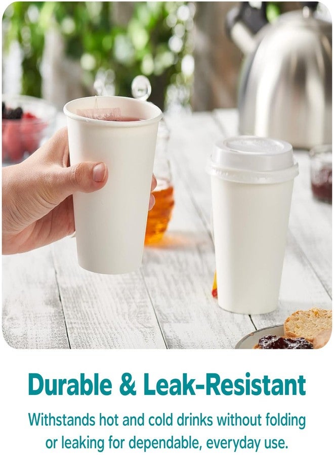 GUSTO White Paper Cups [12 oz - 100 Count] Disposable Coffee Cup for Hot Drinks - Sturdy & Eco-Friendly - Paper Cups for Tea, Cocoa & More - (Formerly Comfy Package) - Image 3