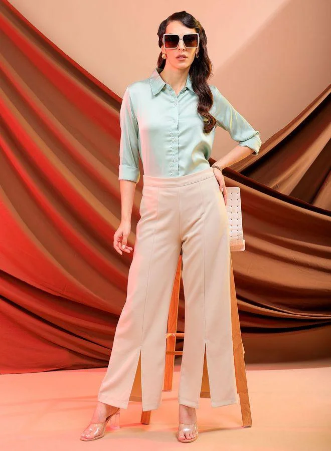 Freehand  Women Slim Fit Solid Shirt for Women | Best Price UAE