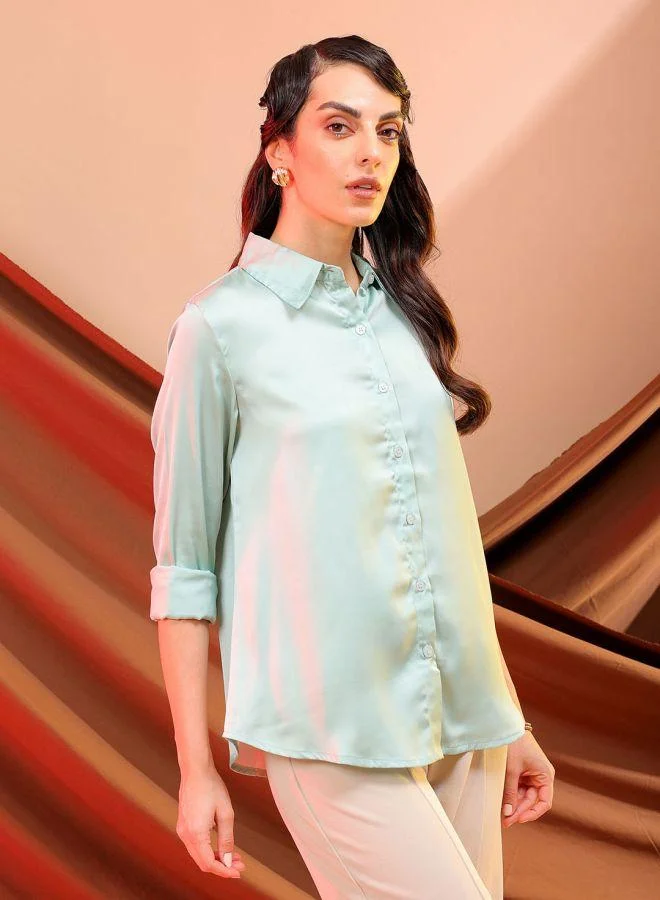 Freehand Women Slim Fit Solid Shirt