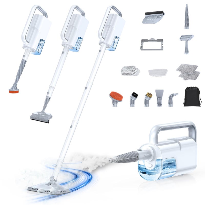 LABIGO 10in1 Steam Mop with Detachable Handheld Steamer 350ml Tank 10s HeatUp 248F Steam Cleaner 2Level Control and Swivel Head for Floors Carpets Tiles  Lightweight and MultiSurface