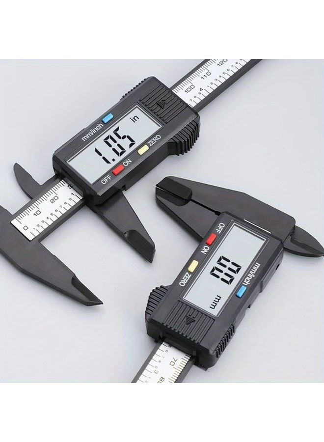 Black Carbon Fiber Digital Caliper With Large LCD Screen Electronic Micrometer Measuring Tool - Image 3