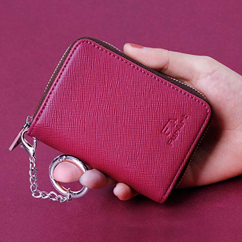 FurArt Zipper Wallet Women, RFID Blocking Credit Card Wallet, Business Card Holder, Compact Size KeyChain Wallet - Image 4