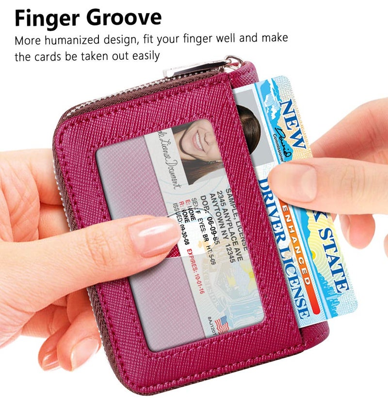 FurArt Zipper Wallet Women, RFID Blocking Credit Card Wallet, Business Card Holder, Compact Size KeyChain Wallet - Image 2