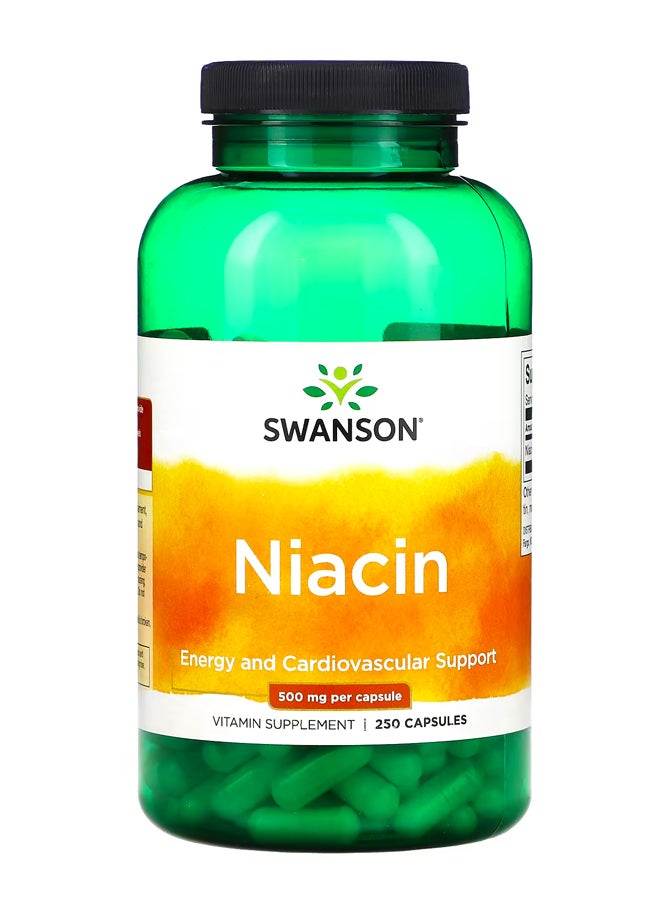 سوانسون النياسين ، 500 ملجم ، 250 كبسولة