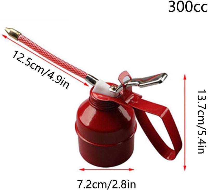 Hand Pump Oiler Can | Metal Car Oil Spray Bottle With Flexible Hose Spout | Automotive Oiler Pot For Motorcycles - Image 5