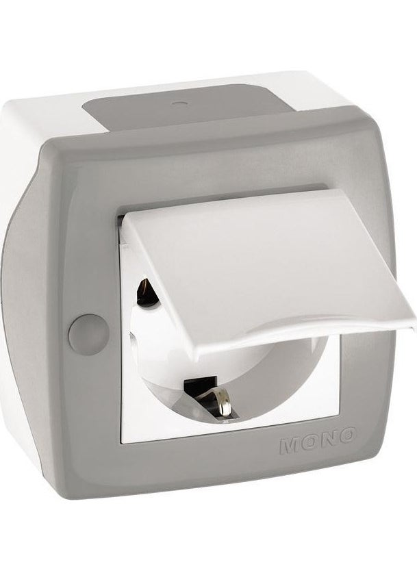 Octans Surface Mounted Grounded Socket with Cover White + Gray - pzsku/Z6D49D6C7377CF08B87F4Z/45/_/1740652613/4f99ddac-90cf-4e71-b859-dec39893d61f