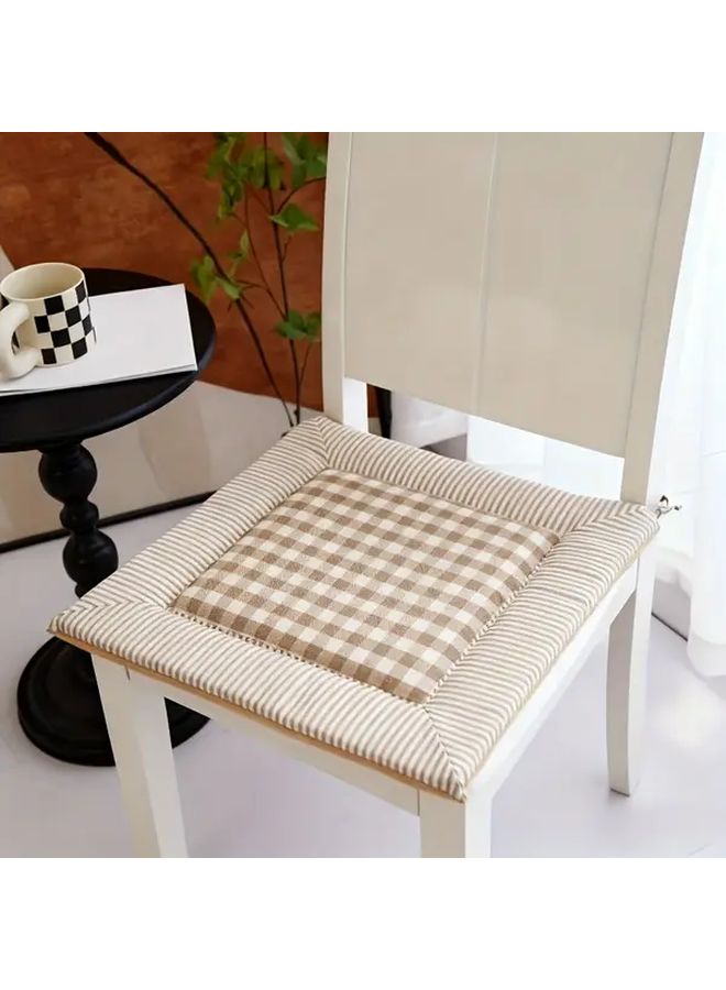Coffee Dining Chair Cushions Plaid Stool Pads Nonslip Seat Covers For Home Office Kitchen - Image 5