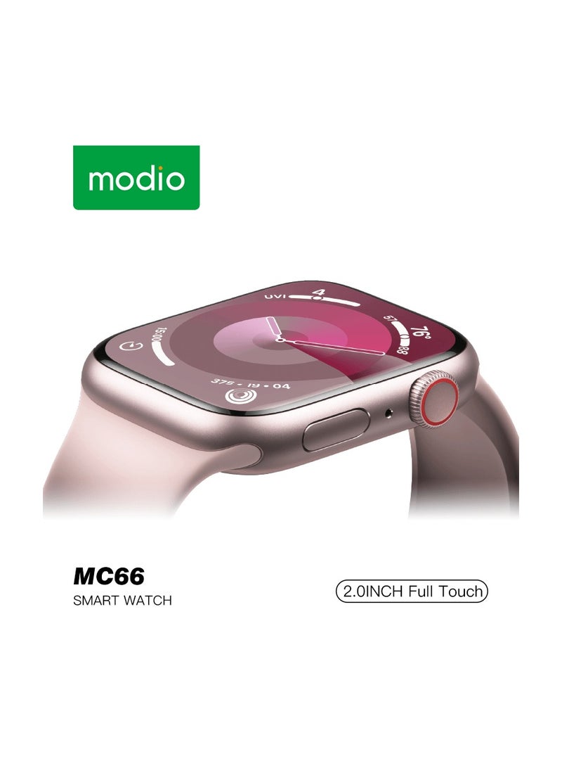 Modio MC66 Smart Watch With Full Display, Smart Split Screen & Long Battery Life, Support Calling, Full Screen, Heart Rate, Step Count, Sleep Alert - Image 1