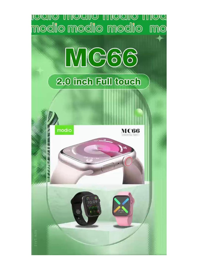 Modio MC66 Smart Watch With Full Display, Smart Split Screen & Long Battery Life, Support Calling, Full Screen, Heart Rate, Step Count, Sleep Alert - Image 2