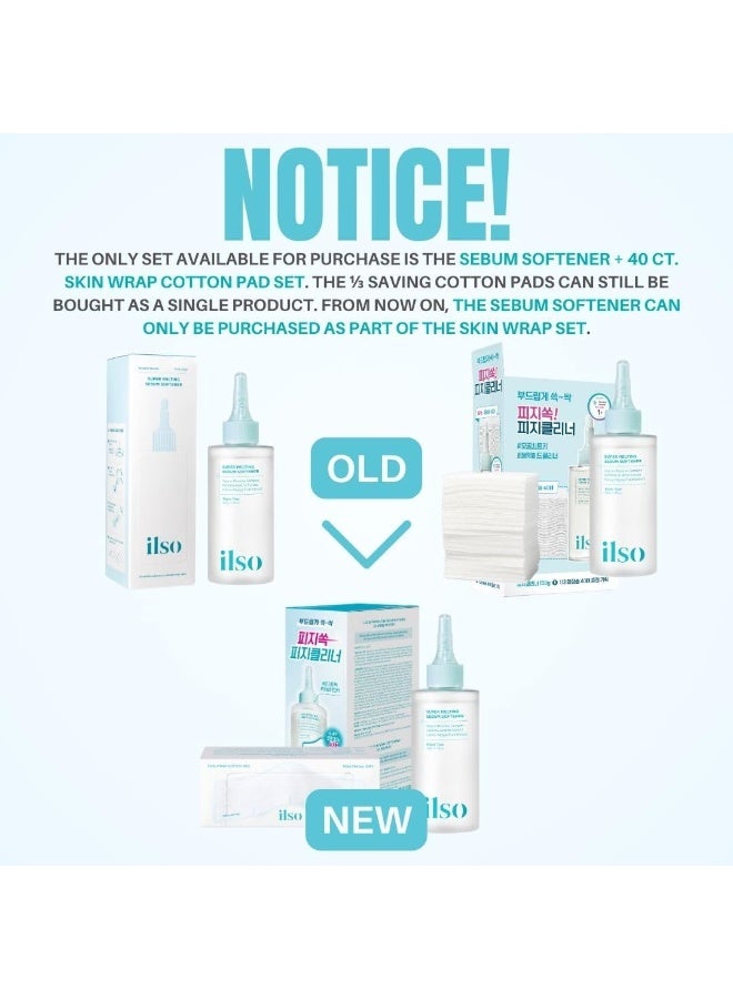ILSO Super Melting Sebum Softener, 5.29 fl oz, with 40 Cotton Pads included - Image 2