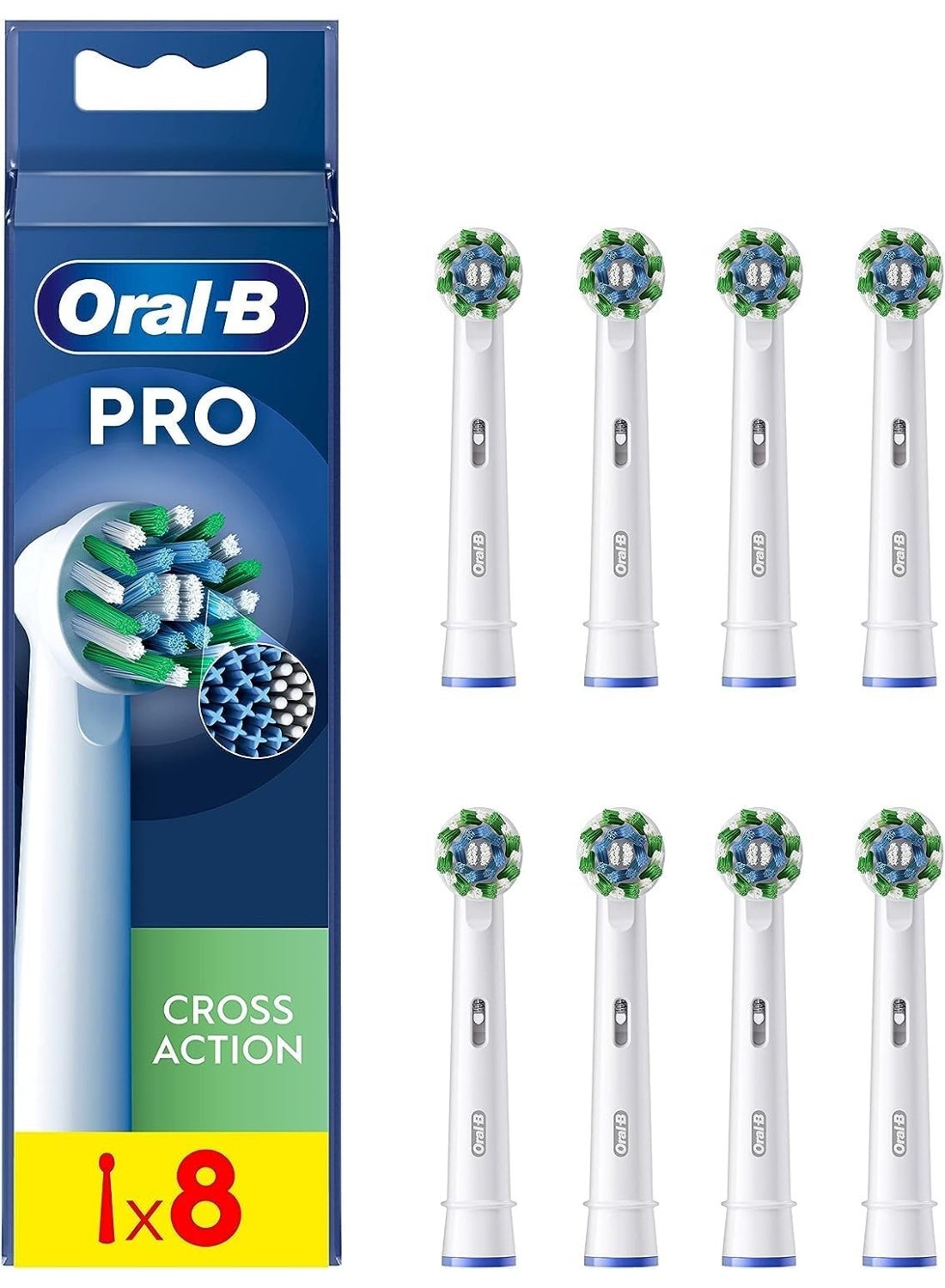 Oral-B CrossAction Electric Toothbrush Heads, Pack of 8