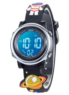 Kids Digital Luminous Watches for Girls Boys 3D Cartoon 7 Color Lights Waterproof Sport Outdoor LED Electronic Wrist Watch with Alarm Stopwatch Wristwatch 3 to 12 Years Children