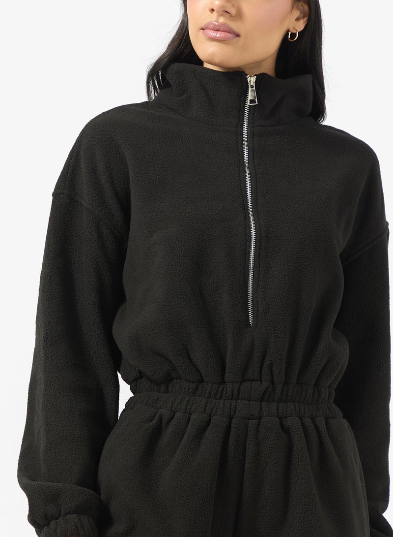 جينجر بدلة نوم بغطاء رأس وسحاب من الصوف - Image 3