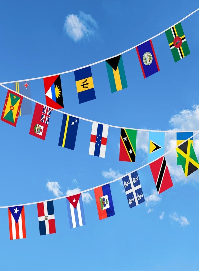 BCLin Caribbean 20 Countries Banner Flag String, 20 International Country Mini Flag Small Banner for Classroom, Party, Shops and Bars Decorations, Outdoor Decorations, Indoor Decorations (1 Pack) - Image 4