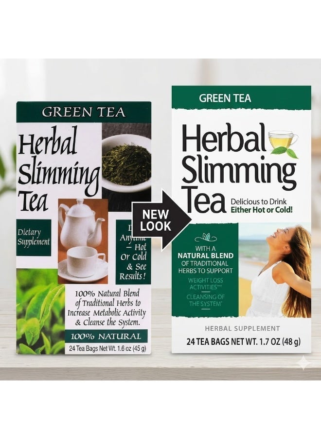 21st Century Herbal Slimming Tea Green Tea 24 Tea Bags 48 gm - Image 1