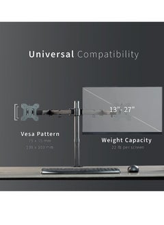 Beauenty Dual Monitor Desk Mount, Heavy Duty Fully Adjustable Stand, Fits 2 LCD LED Screens up to 30 inches, Black  - Image 5