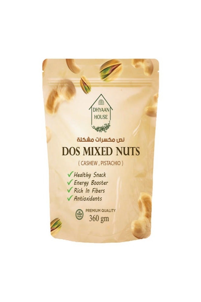 Dhyaan House Dos Mixed Nuts - 360 gm - Image 1