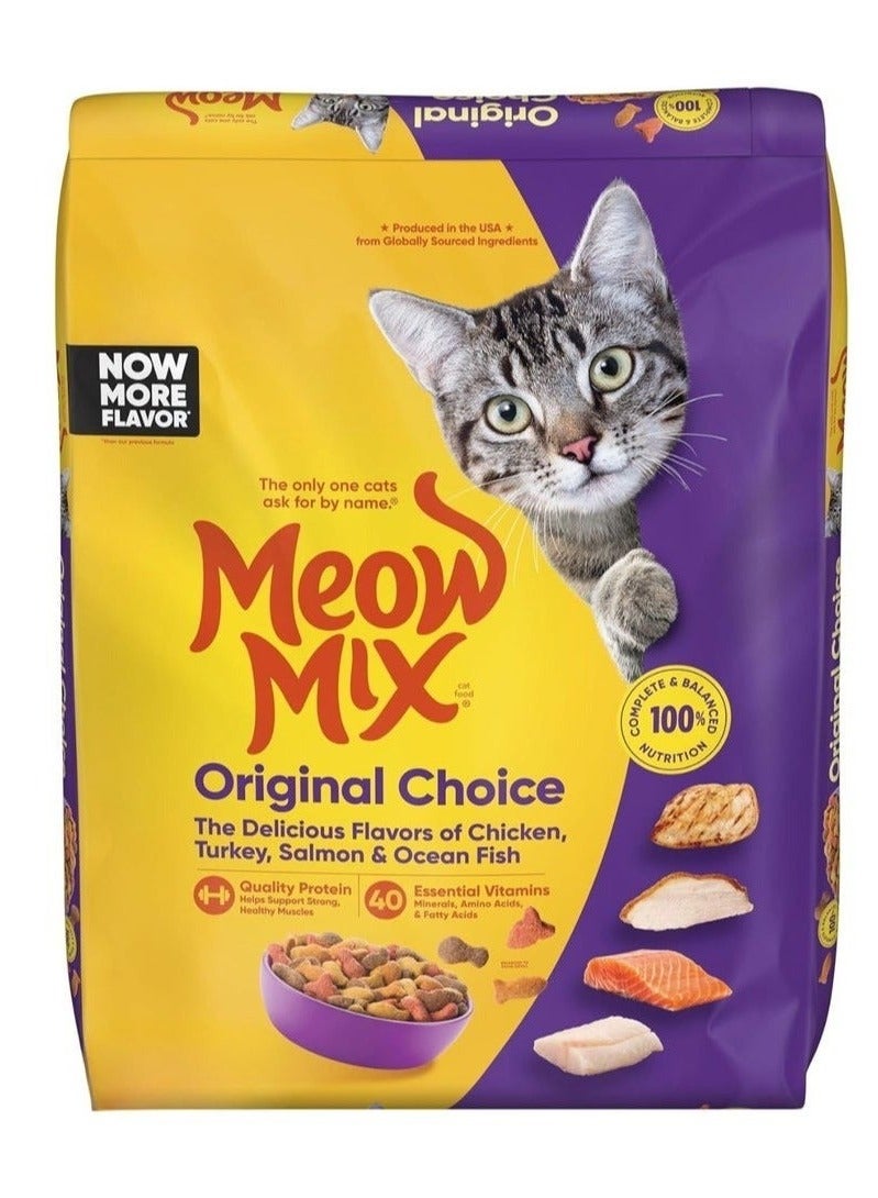 مياو مكس طعام جاف للقطط البالغة، 510 جرام – مزيج لذيذ من طبقة لحم التونة مع الجمبري والإسكالوب في الجيلي، 12×70 جرام. غني بأوميغا 3 و6 و9 لبشرة صحية وفراء لامع. طعام جاف  للقطط غني بالبروتين ومغذي للقطط - Image 1