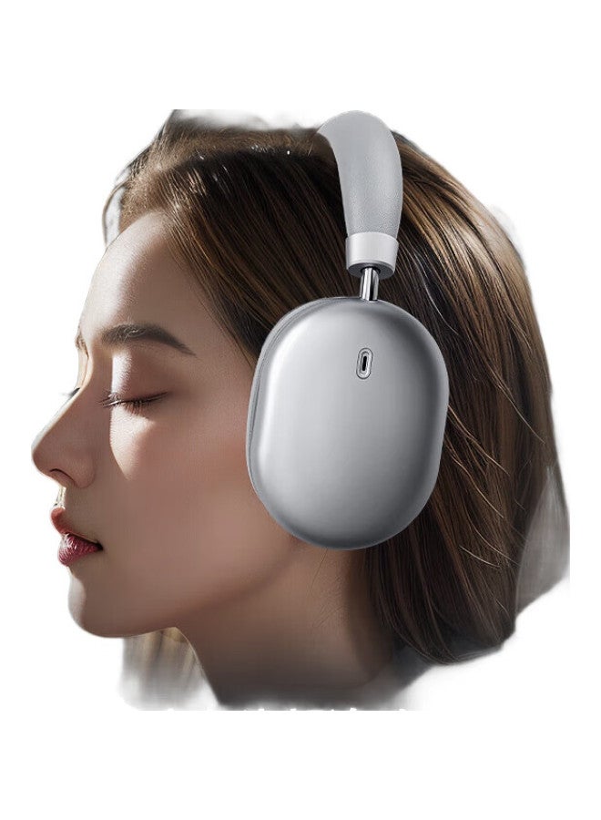 iKF Nano Space Audio Edition【Head Tracking -56Db Strong Noise Cancelling】Head-Worn Active Noise Cancelling Bluetooth Headphones Gold Standard Certified Wired Wireless Earphone Microphone Aurora Silver - Image 1