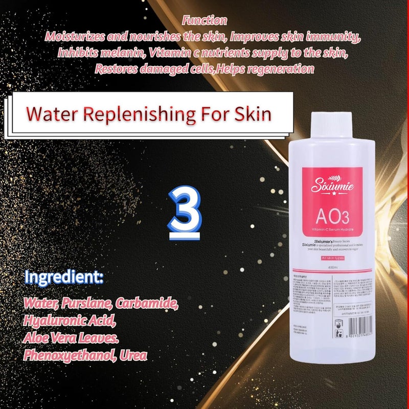 Marfort AS1 SA2 AO3 Aqua Peeling Solution Top Salon Skin Scrub Hydra Skin Scrub Special Solution Small Bubble Solution (3 x 400ml) - Image 4