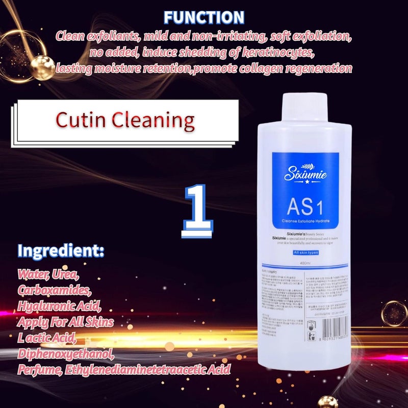 Marfort AS1 SA2 AO3 Aqua Peeling Solution Top Salon Skin Scrub Hydra Skin Scrub Special Solution Small Bubble Solution (3 x 400ml) - Image 2