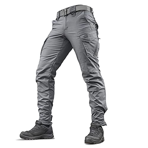 M-Tac Aggressor Flex Tactical Cargo Pants for Men – Durable Rip-Stop Cargo Work Trousers with Reinforced Knees, Stretch Fit and Outdoor Comfort (Dark Grey, 34/34) - Image 1