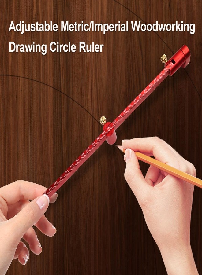 JCFANTS 550mm Circle Compass, Large Woodworking Compass Scriber, Drawing Tool (Red) - Image 5