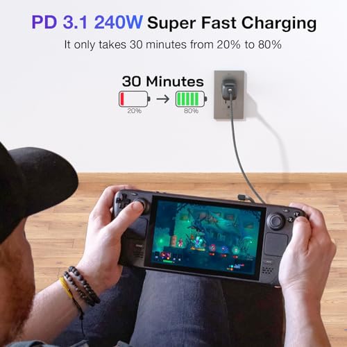 LEIRUI Certified USB4 Cable for Thunderbolt 4 Cable 40Gbps Down Angle USB C Data Transfer Cable 90 Degree 8K60Hz Video 240W PD Fast Charging for iPhone 1617Steam DeckUSB C MonitorSSDMacBook 165FT - Image 3