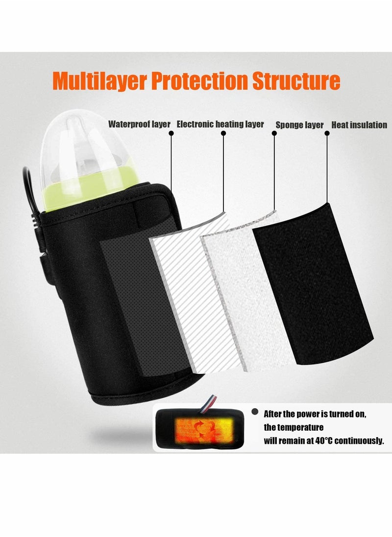 Generic Bottle Warmer Bag, Baby Bottle Warmer Insulation Cover, Portable USB Car Baby Bottle Insulator  - Image 3
