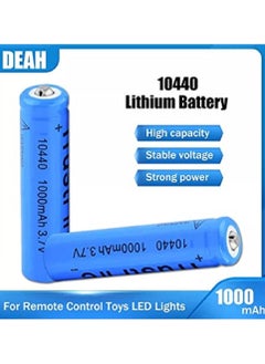 1pc 3.7V 1000mAh ICR10440 10440 3A AAA Li-ion Lithium Rechargeable Battery For Flashlight Camera Remote Control Shaver Power Torch