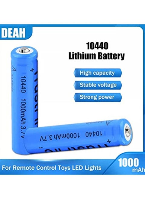 1pc 3.7V 1000mAh ICR10440 10440 3A AAA Li-ion Lithium Rechargeable Battery For Flashlight Camera Remote Control Shaver Power Torch