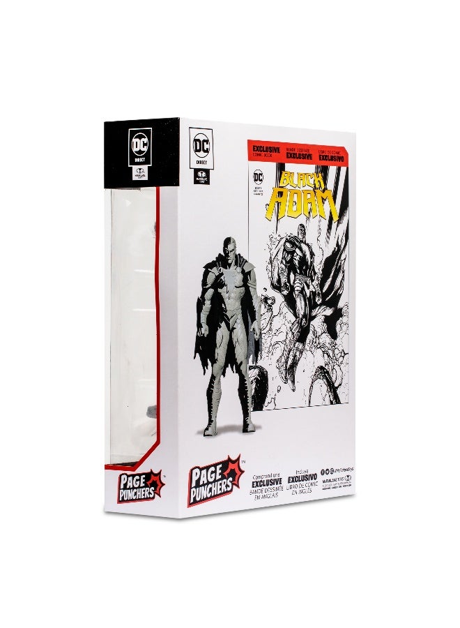 DC Comics DC Direct 7-inch Action Figure w/Comic Black Adam Line Art Variant (Gold Label) - Image 5