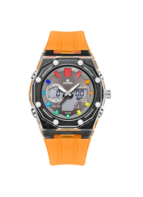 أسترو Astro A24801-PPOX Kids Analog-Digital Display Watch & Polyurethane Strap Orange