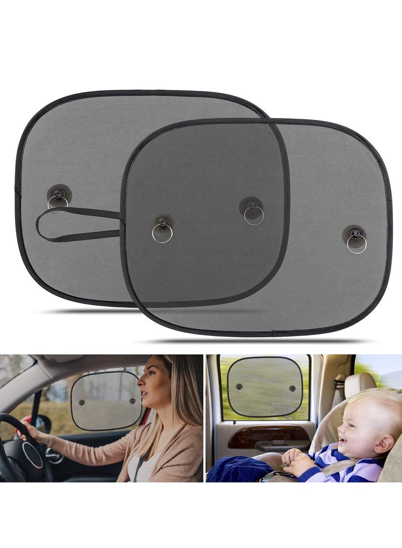 Car Window Shades for Baby, Block UV Rays Universal Car Sun Shades for Side and Rear Window, Car Visor Side Window Sun Shade Cover Blocking UV Rays, Best for Baby, Kids and Pets Protection (2 Pack) - Image 1