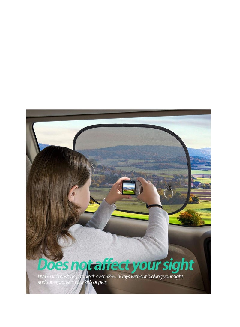 Car Window Shades for Baby, Block UV Rays Universal Car Sun Shades for Side and Rear Window, Car Visor Side Window Sun Shade Cover Blocking UV Rays, Best for Baby, Kids and Pets Protection (2 Pack) - Image 4